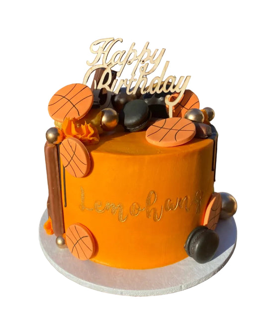 Basketball themed birthday cake